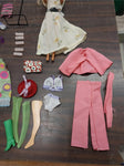 Barbie Doll Case Assorted Clothes Shoes Fashion Outfit Accessories Stockings