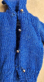 VTG 1963 Mattel Barbie Knitting Pretty Blue Knitted Cardigan Incomplete #957