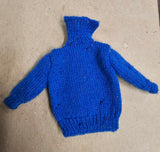 VTG 1963 Mattel Barbie Knitting Pretty Blue Knitted Cardigan Incomplete #957