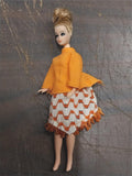 Vintage Dawn Topper 6 Dolls Fashion Clothes Shoes Red Brown Blonde Hair Case