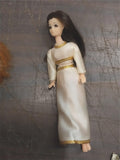 Vintage Dawn Topper 6 Dolls Fashion Clothes Shoes Red Brown Blonde Hair Case