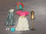 Vintage Dawn Topper 6 Dolls Fashion Clothes Shoes Red Brown Blonde Hair Case