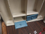 Vintage Light Blue Barbie Midge Doll Case Clothes Heels Boots Stand Handbags