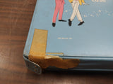Vintage Light Blue Barbie Midge Doll Case Clothes Heels Boots Stand Handbags