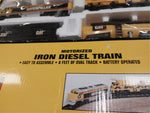 2009 CAT Caterpillar Motorized Iron Diesel Train Set Battery Operated 8Ft Oval