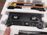 2009 CAT Caterpillar Motorized Iron Diesel Train Set Battery Operated 8Ft Oval
