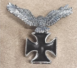 Live To Ride Harley Davidson Metal Stand Eagle Open Wings Black Cross Stand