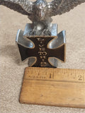 Live To Ride Harley Davidson Metal Stand Eagle Open Wings Black Cross Stand