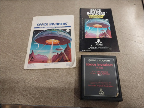 1980 Game Program Atari Space Invaders CX-2632 Cartridge Instructions
