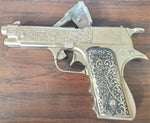 Vintage diecast military Halco cap gun toy spring action USA toy 1970s detailed