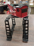 Metal New York Central Overhead Gantry Crane O Guage Marx End Track Log Car
