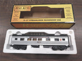 Rail King 0-27 Streamlined Passenger Car No.30-6072 Die Cast Metal Trucks Pennsy