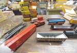14 Piece Train Lot Tyco Tracks Transformer Tree Used Repair Parts Carts Scenery