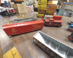 14 Piece Train Lot Tyco Tracks Transformer Tree Used Repair Parts Carts Scenery