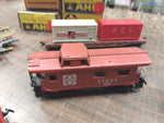 14 Piece Train Lot Tyco Tracks Transformer Tree Used Repair Parts Carts Scenery