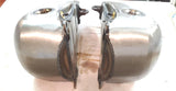 5 gal. Stretched Flatside Fatbob gas tanks Aircraft Caps 1984 ^ Harley Softail