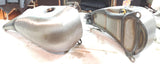 5 gal. Stretched Flatside Fatbob gas tanks Aircraft Caps 1984 ^ Harley Softail