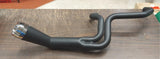 Chipped 2 into 1 Black Turn out Exhaust pipe Harley XL Billet Tip 883 1200 2007^