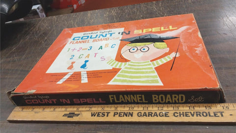 Count n Spell Flannel Board Set No.722 Standard Toy Kraft's Incomplete Used