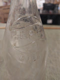 Vtg 1955 Clear Glass 10 FL OZ Pepsi Bottle Pepsi-Cola Twisted No Refill