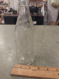 Vtg 1955 Clear Glass 10 FL OZ Pepsi Bottle Pepsi-Cola Twisted No Refill