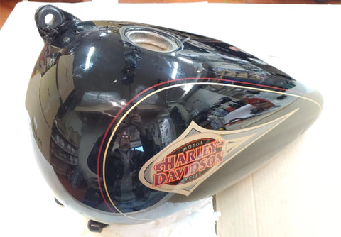 OEM Left 3.5 Gal Black Gas Tank Harley Heritage Softail Fatboy Springer Flatside