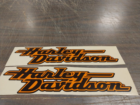 Black Orange Harley-Davidson Gas Tank Stickers Decals Dyna FXR new