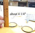 ANTIQUE ROUND JOHN LENNON EYEGLASSES SPECTACLES VINTAGE RETRO CASE BLACK GOLD