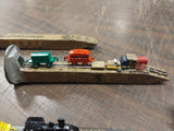 Vtg Railroad Toy Train Track RR Spikes Decorated Lot Christmas Steam Engine