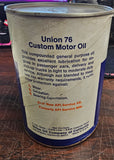 Vtg Union 76 Custom Motor Oil Tin Cardboard Can SAE 10W Full 32 fl oz quart Coll