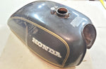 VTG OEM 1975 Honda CB500T Gas Tank Fuel Petrol Reservoir Black/brown? Emblems