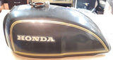 VTG OEM 1975 Honda CB500T Gas Tank Fuel Petrol Reservoir Black/brown? Emblems