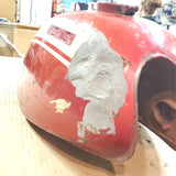 VTG OEM Honda SL 350 K1 KO 1970 -1973 Cherry & White Gas Fuel Tank Reservoir