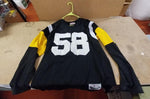 NFL Throwbacks Mitchel & Ness #58 Jack Lambert Long Sleeve Jersey Pittsburgh