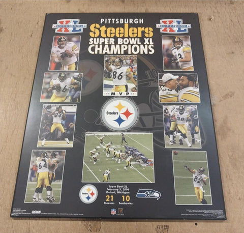 Pittsburgh Steelers Super Bowl XL Champions Hines Ward MPV 20x16 Plaque 2006