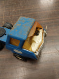 Vtg Blue Mini Tonka Cab Pressed Steel Truck Car Carrier 1960's Transport Japan