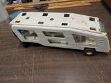 Vtg Blue Mini Tonka Cab Pressed Steel Truck Car Carrier 1960's Transport Japan