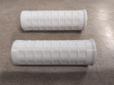 Vtg White Waffle Grips Panhead Knucklehead Harley Logo Chopper