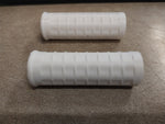 Vtg White Waffle Grips Panhead Knucklehead Harley Logo Chopper