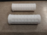 Vtg White Waffle Grips Panhead Knucklehead Harley Logo Chopper
