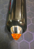 Highway Hawk Techglide Black Side Running Light Amber Lens Harley Chopper Bobber