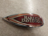 Chrome Red Gas Tank Emblem Medallion Harley Davidson Right Side Only 1999 FLSTS