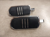 Streamliner OEM Harley Footpegs FLHX Dyna Softail Sportster Factory Chrome