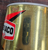 Vtg Full Texaco Aircraft Non-ash Engine Oil Premium AD SAE 40 1qt Metal Tin Can