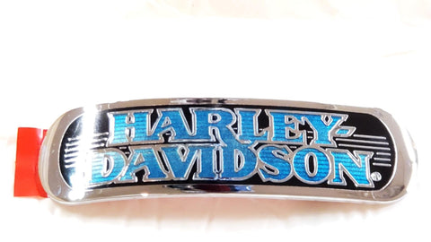 OEM Harley Davidson Left Black/Turquoise Gas Tank Emblem Medallion 62056-96