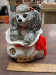 vtg 1973 Jim Beam Trophy series Tiffany the poodle whisky decanter Empty