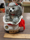vtg 1973 Jim Beam Trophy series Tiffany the poodle whisky decanter Empty