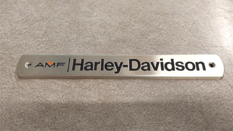 AMF Harley Gas Tank Emblem Gold Anniversary 1972 Shovelhead Badges FLH Glide