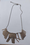 Vtg Gold Tone Tribal Egyptian Cleopatra Choker Necklace Estate Great Look!