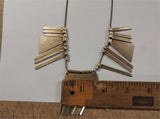 Vtg Gold Tone Tribal Egyptian Cleopatra Choker Necklace Estate Great Look!